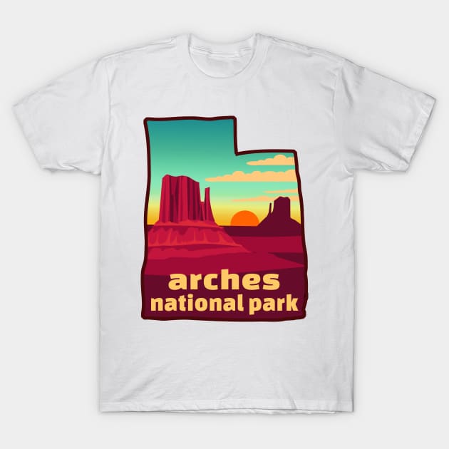 Arches National Park Utah T-Shirt by TravelTime